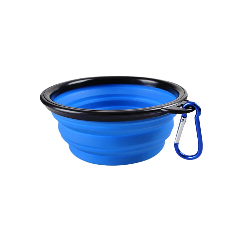 Collapsible 1000 Ml Collapsible Silicone Bowl Pet Outdoor Travel Portable Puppy Kitten Food Container Feeder