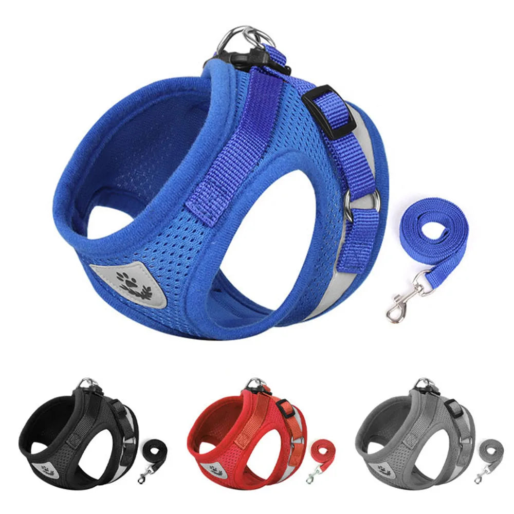 Adjustable Breathable Pet Dog Cat Harness and Leash Escape Proof Cat Vest Harness