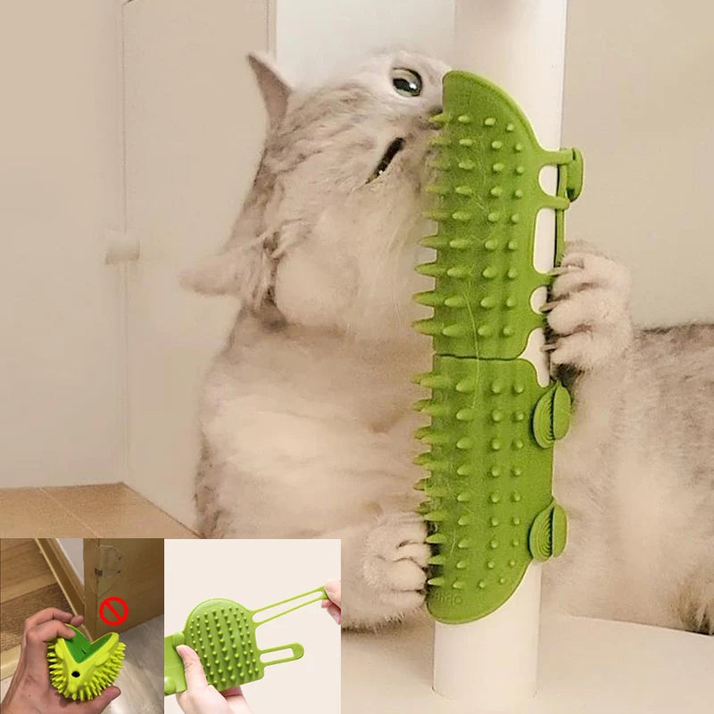 Cat Hair Removal Massage Comb Cats Scratching Rubbing Brush kitten Grooming Self Cleaning Wall Corner Cat Scratcher Combs