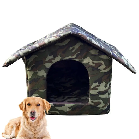 Waterproof Cat House Weatherproof Pet House For Small Dogs Cats Pet Bed Nest With Inner Pad Portable Outdoor Cat Accessories