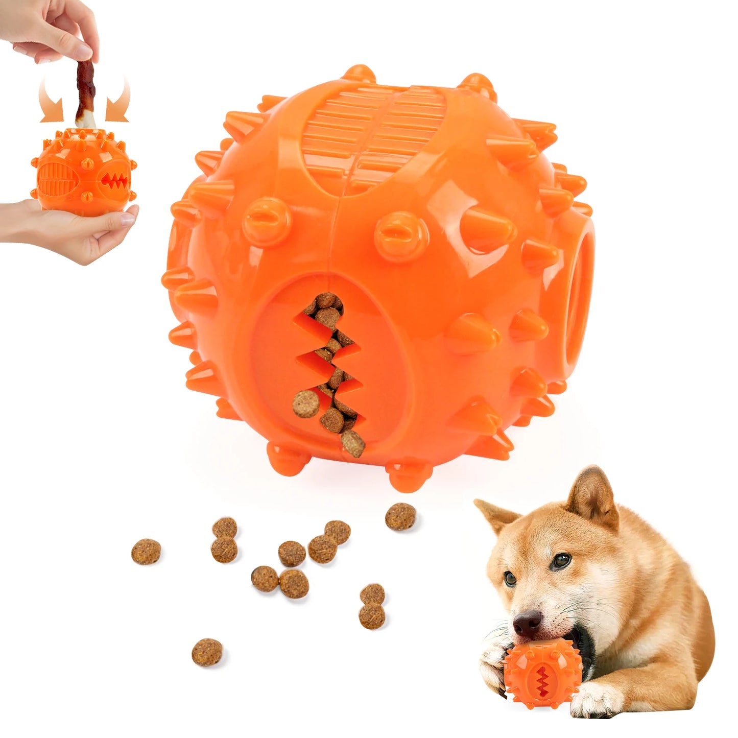 Dog Grinding Teeth Toys Chew Toys Cleaning Teeth Anti Bite Interactive Training Leaking Food Balls Toys Slow Food Pet Products