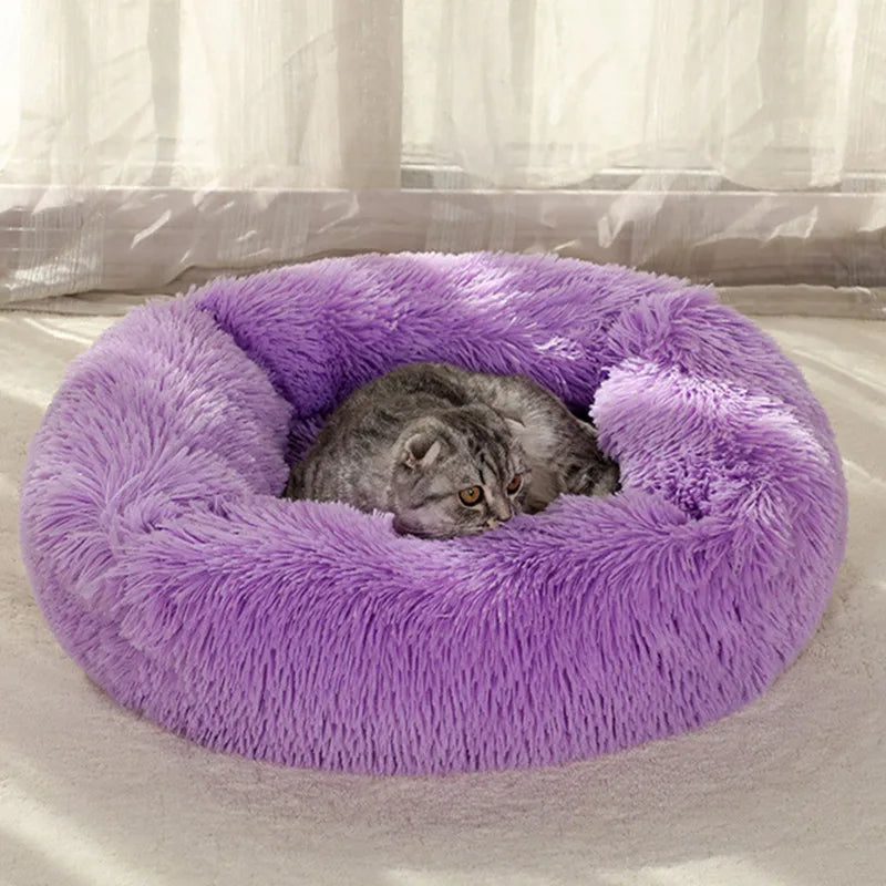 Super Soft Washable Long Plush Pet Kennel Deep Sleep Dog House Velvet Mats Sofa Pet Cat Bed For Dog Basket