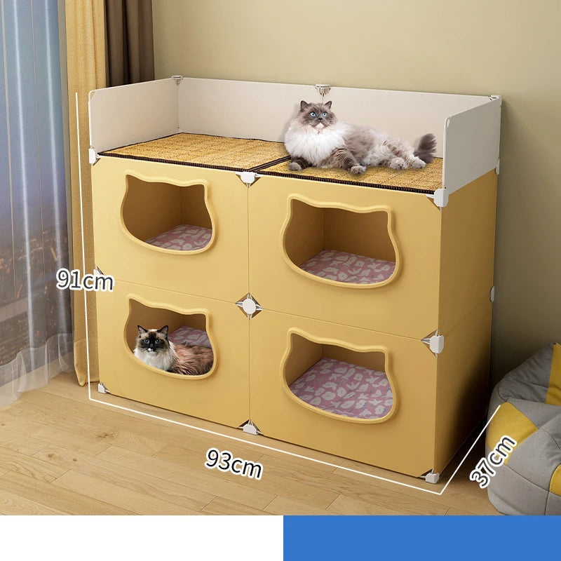 Cat Bed Detachable Cat Hiding House Comfortable Small Dog Nest Washable Cave Cats Beds