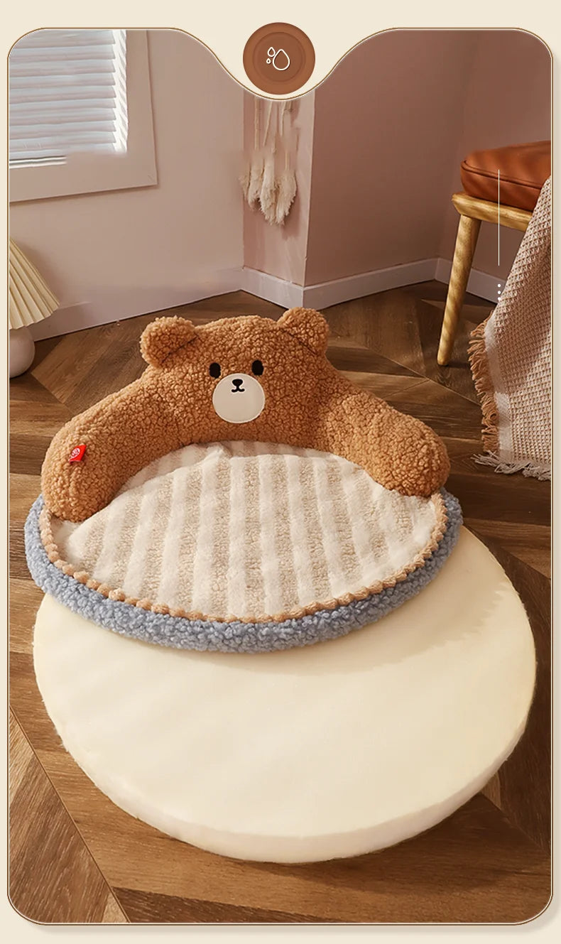 HOOPET Cat Sofa Bear Shape Mat for Small Dog Cat 
Washable Cave Cat Nest Dog Kennel Sponge Pad for Puppy/Kitten