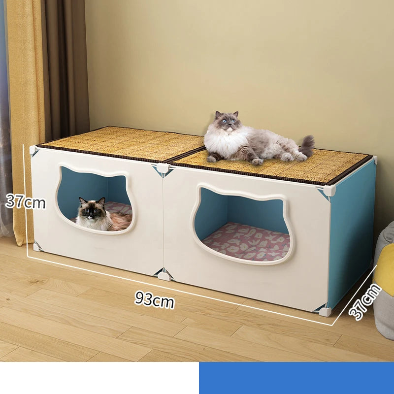 Cat Bed Detachable Cat Hiding House Comfortable Small Dog Nest Washable Cave Cats Beds