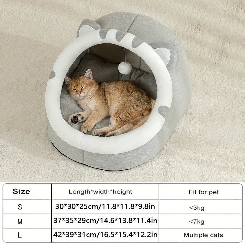 Super Cat Bed Warm Pet House Kitten Cave Cushion Cat House Warm Sleeping Dog Basket Tent Small Dog Mat Supplies Bed For Cats