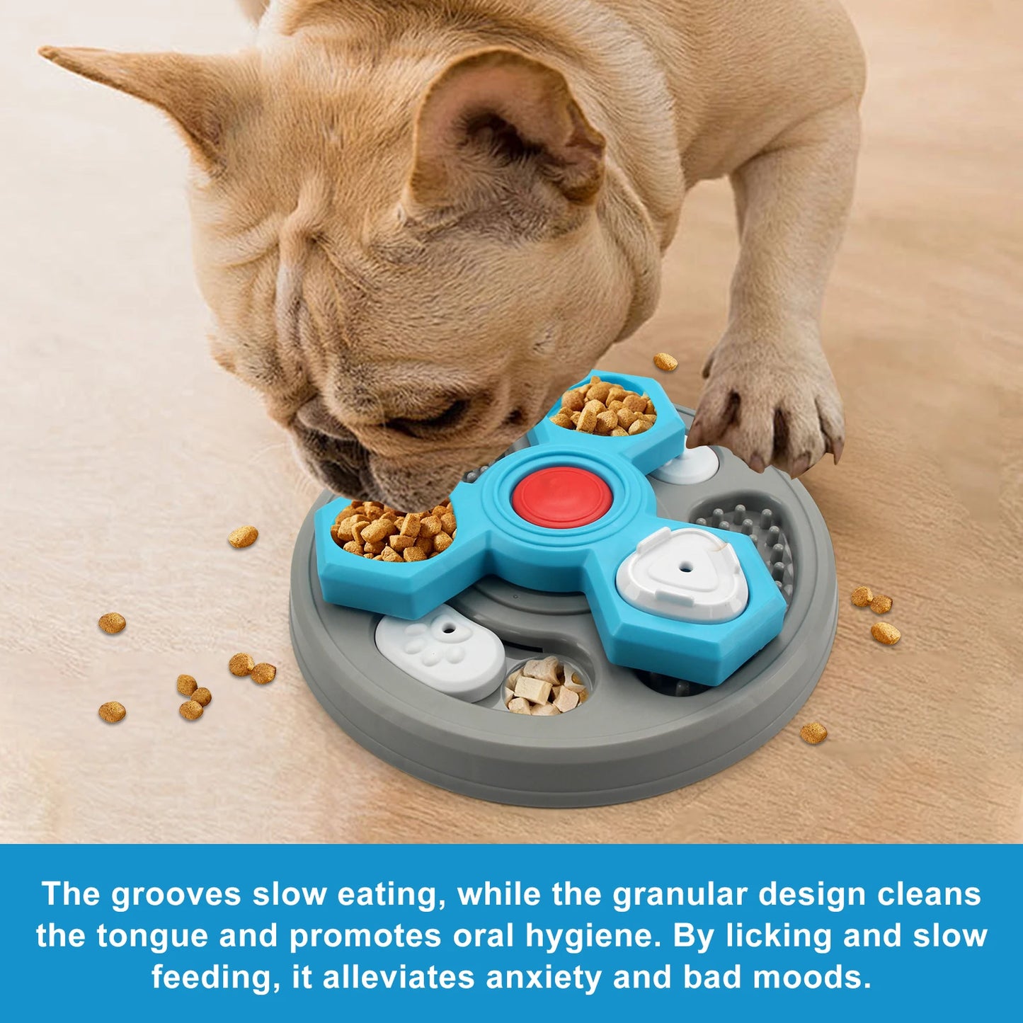 2-Layers Dog Puzzle Toys Slow Feeder Food Dispenser Interactive Increase Puppy Anti-Choking Tableware Dog Licking Plates