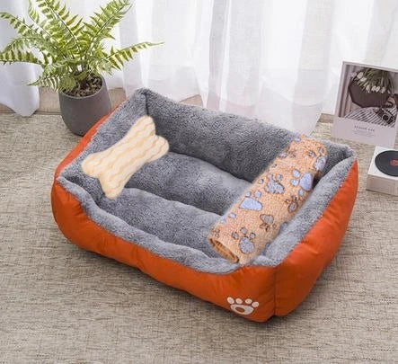 Pet Large Dog Bed Warm House Candy-colored Square Nest Pet Kennel For Small Medium Large Dogs Cat Puppy Plus Size Dog Baskets