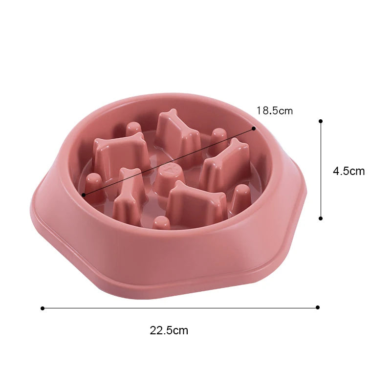 Dog Slow Feeder Bowl Anti-glutton Food Bowl for Dogs Slow Eating Dog Feeders Healthy Diet Pet Feeding Watering Supplies