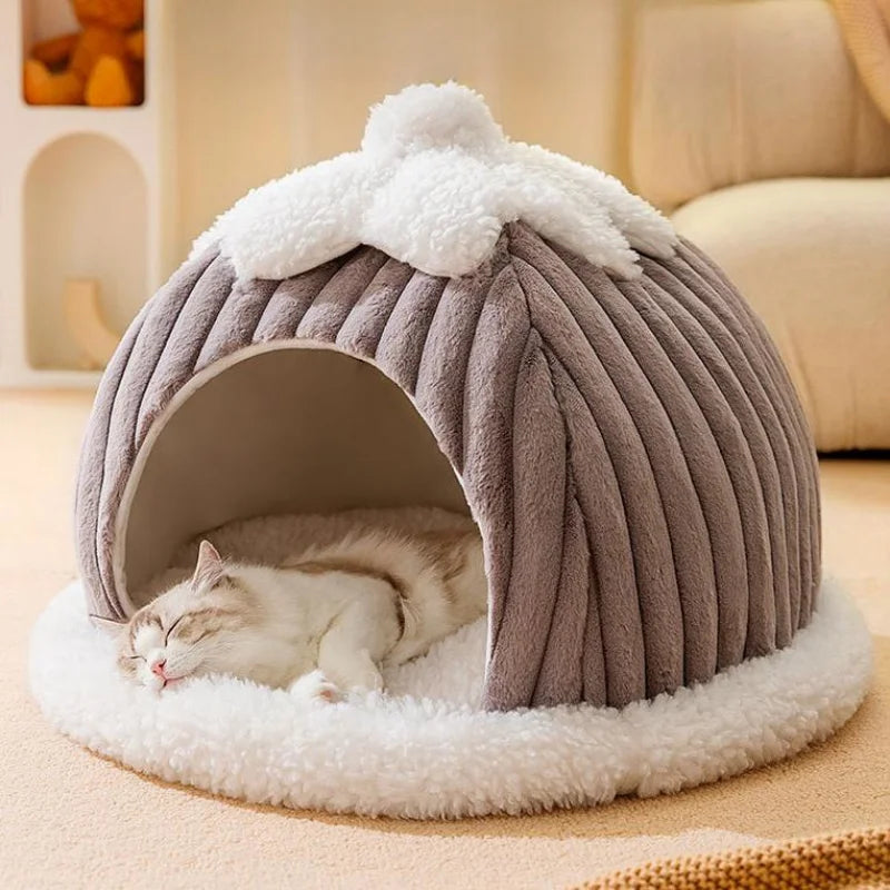 Winter Cozy Pet House Dogs Soft Nest Kennel Sleeping Cave
 Cat Dog Puppy Warm Thickening Tents Bed Nest For Small Dogs Cats