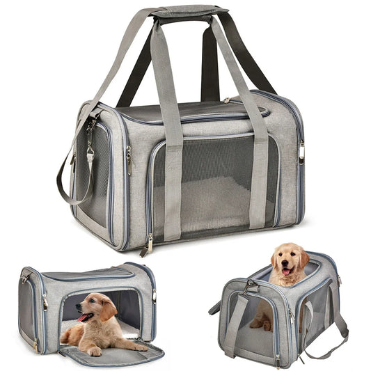 Dog Carrier Bag Soft Side Backpack Cat Pet Carriers Dog Travel Bags Airline Approved Transport